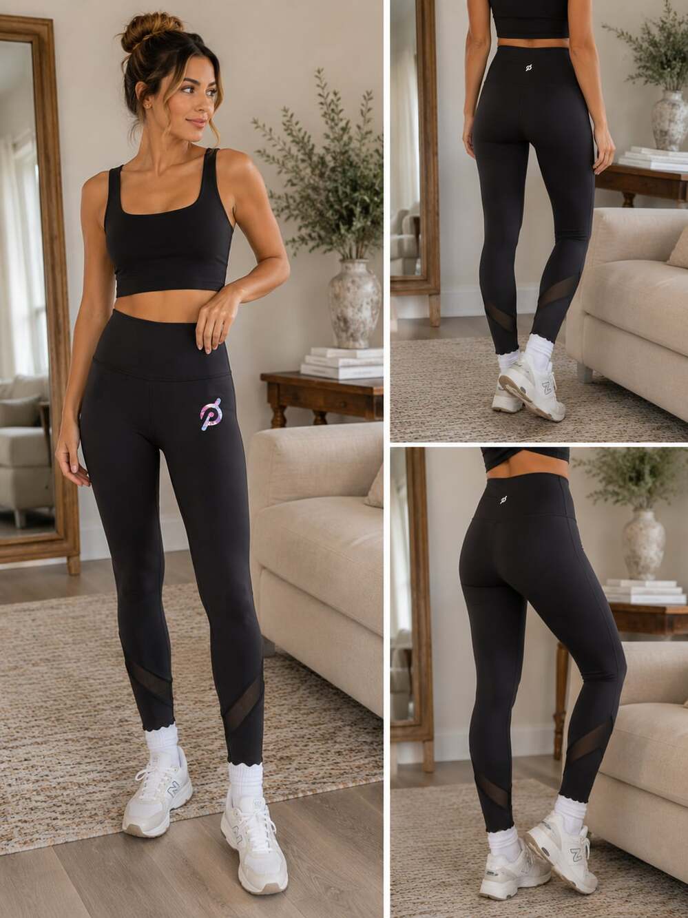 Peloton Apparel Move Mission Scallop Hem Mesh Leggings